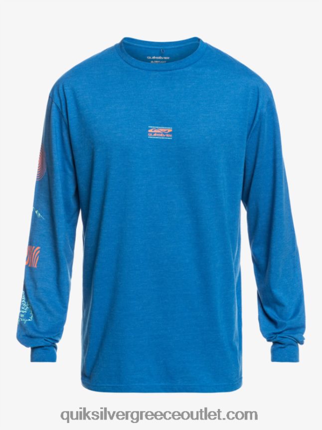 κομμάτι της φύσης μακρυμάνικο μπλουζάκι Quiksilver άνδρες 66LP841038 αναπνευστήρας μπλε