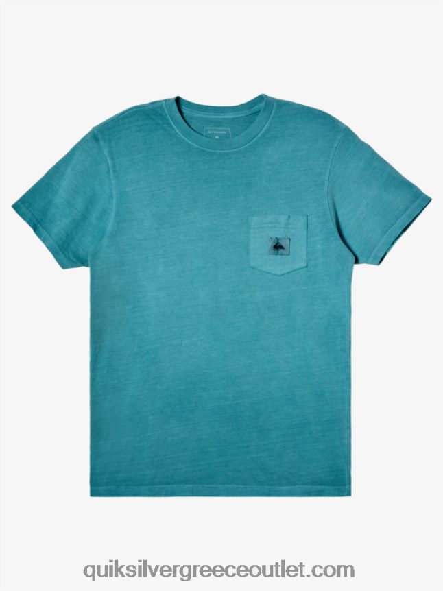 μπλουζάκι υπο αποστολής Quiksilver άνδρες 66LP841042 μπλε της Βρετάνης