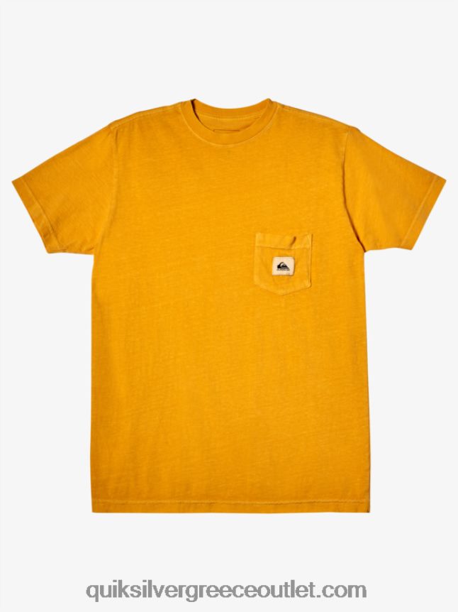 μπλουζάκι υπο αποστολής Quiksilver άνδρες 66LP841045 λαμπερό χρυσό