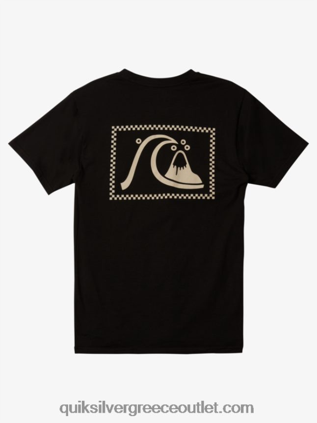 το αυθεντικό μπλουζάκι Quiksilver άνδρες 66LP841066 μαύρος
