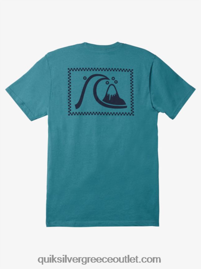 το αυθεντικό μπλουζάκι Quiksilver άνδρες 66LP841068 μπλε της Βρετάνης