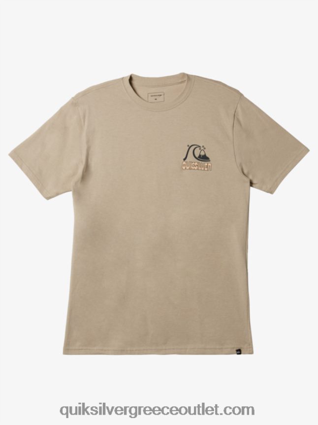 μπλουζάκι ανόδου & λάμψης Quiksilver άνδρες 66LP841116 plaza taupe
