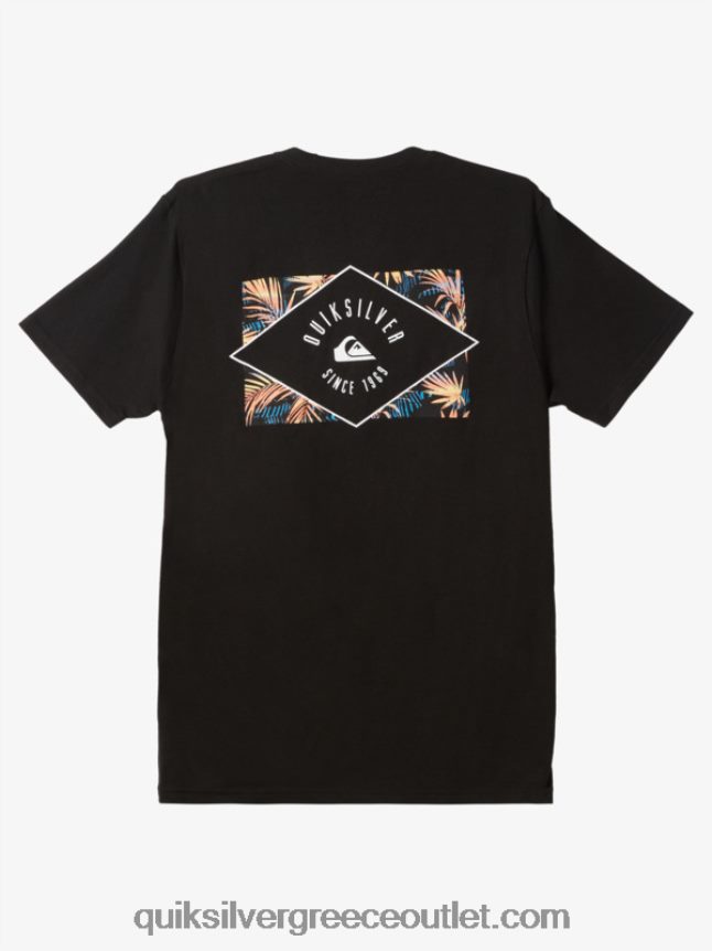 μπλουζάκι σε κυκλική γραμμή Quiksilver άνδρες 66LP841118 μαύρος