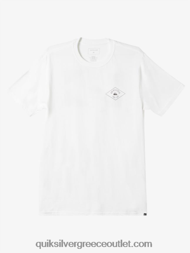 μπλουζάκι σε κυκλική γραμμή Quiksilver άνδρες 66LP841119 άσπρο