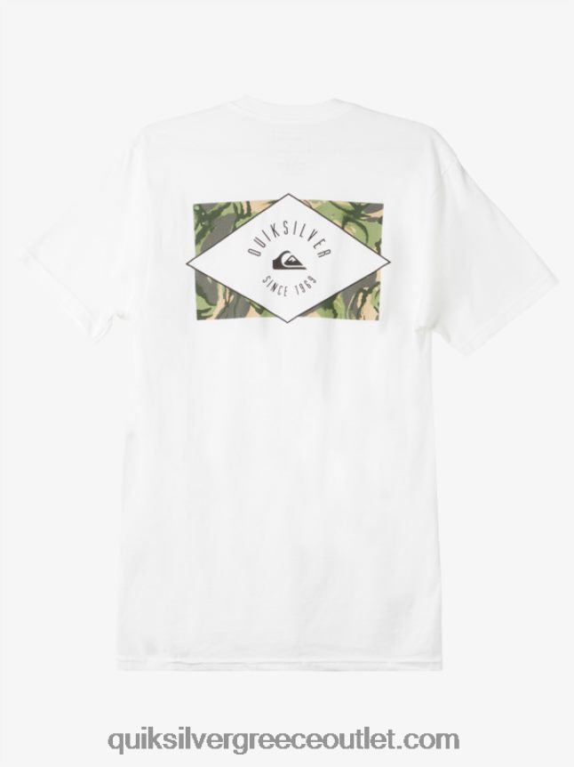 μπλουζάκι σε κυκλική γραμμή Quiksilver άνδρες 66LP841119 άσπρο