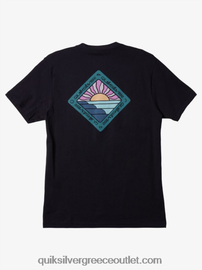 γραφικό ταξιδιωτικό μπλουζάκι Quiksilver άνδρες 66LP841147 ναυτικό μπλέιζερ