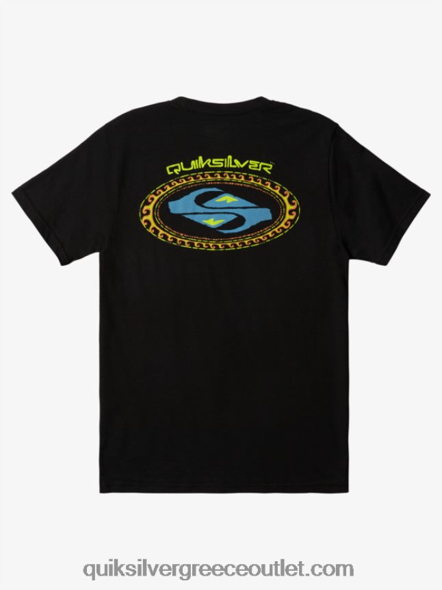 δεύτερο δέρμα μπλουζάκι Quiksilver άνδρες 66LP841154 μαύρος