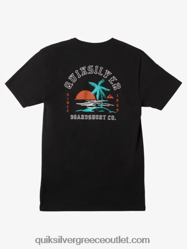 μόνος επιτέλους μπλουζάκι Quiksilver άνδρες 66LP841163 μαύρος