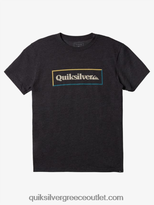 μπλουζάκι με απλή κλειδαριά Quiksilver άνδρες 66LP841166 κάρβουνο ρείκι