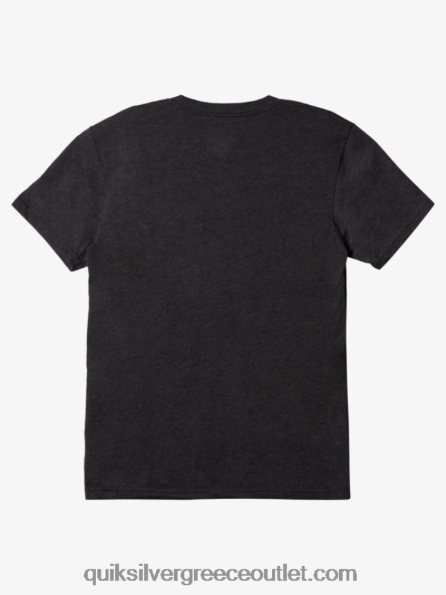 μπλουζάκι με απλή κλειδαριά Quiksilver άνδρες 66LP841166 κάρβουνο ρείκι