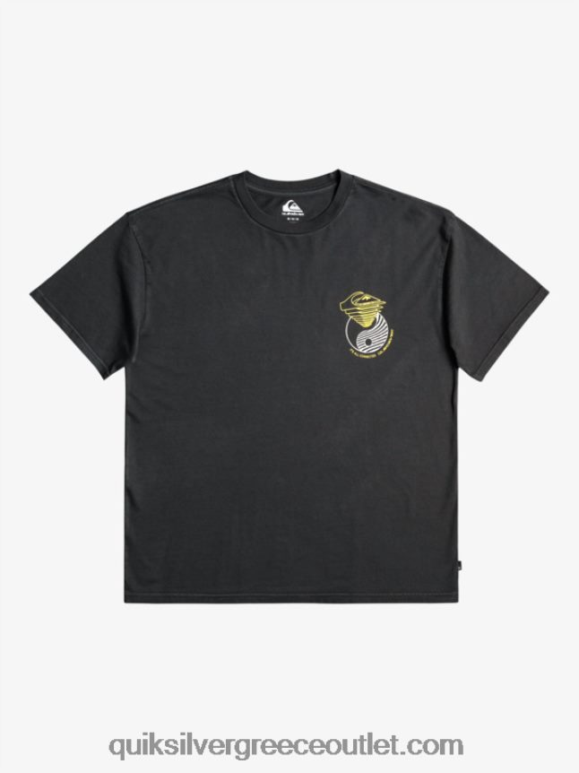 εκεί έξω μπλουζάκι Quiksilver άνδρες 66LP841167 μαύρος