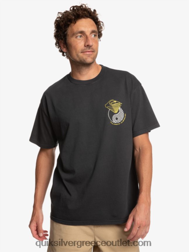 εκεί έξω μπλουζάκι Quiksilver άνδρες 66LP841167 μαύρος