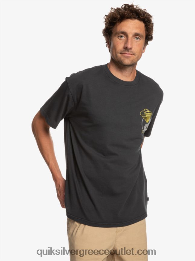 εκεί έξω μπλουζάκι Quiksilver άνδρες 66LP841167 μαύρος
