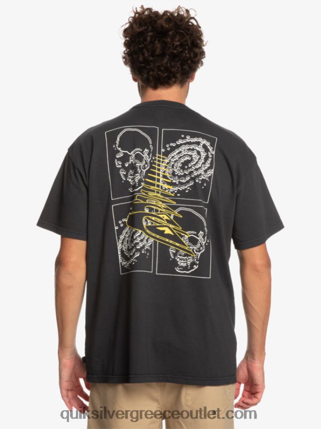 εκεί έξω μπλουζάκι Quiksilver άνδρες 66LP841167 μαύρος