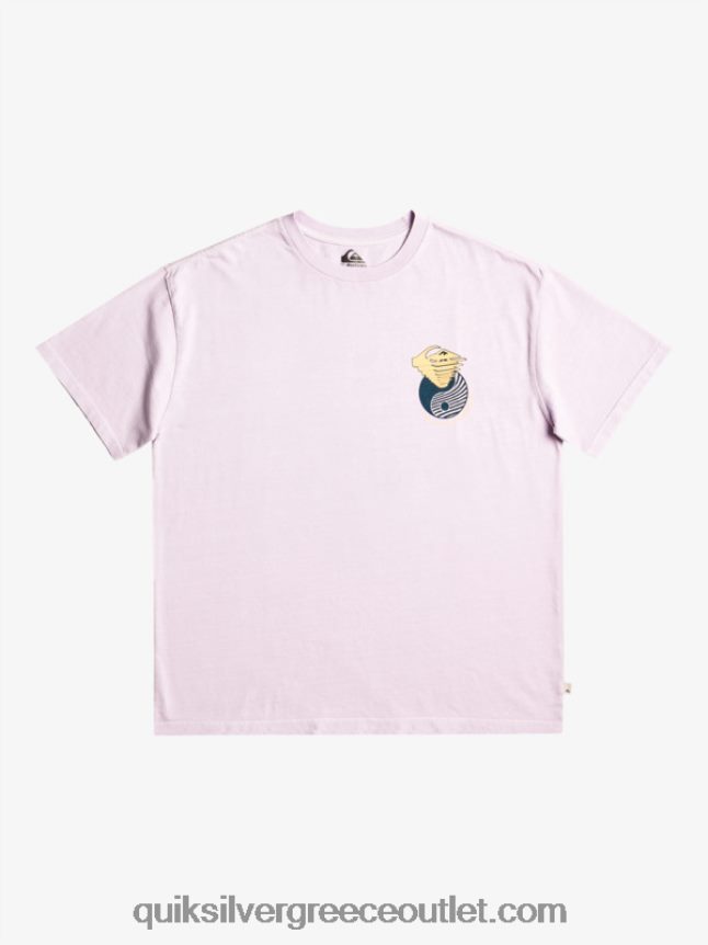 εκεί έξω μπλουζάκι Quiksilver άνδρες 66LP841168 παστέλ λιλά