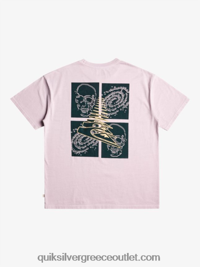 εκεί έξω μπλουζάκι Quiksilver άνδρες 66LP841168 παστέλ λιλά