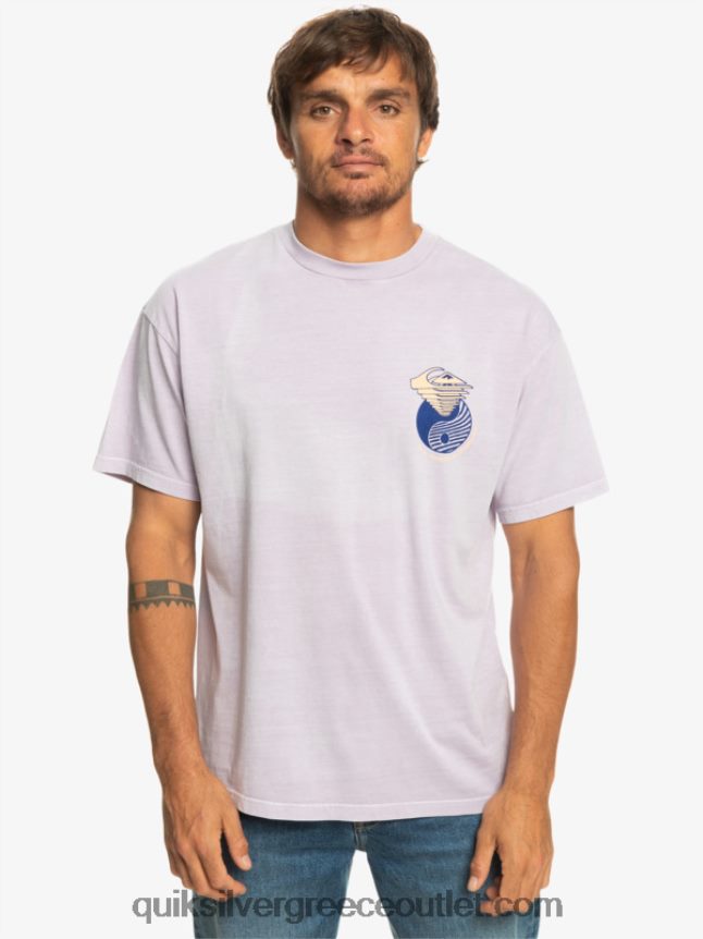 εκεί έξω μπλουζάκι Quiksilver άνδρες 66LP841168 παστέλ λιλά