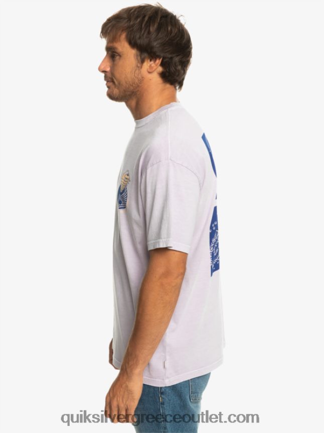 εκεί έξω μπλουζάκι Quiksilver άνδρες 66LP841168 παστέλ λιλά