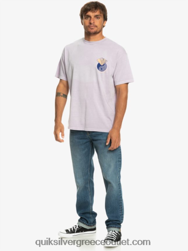 εκεί έξω μπλουζάκι Quiksilver άνδρες 66LP841168 παστέλ λιλά