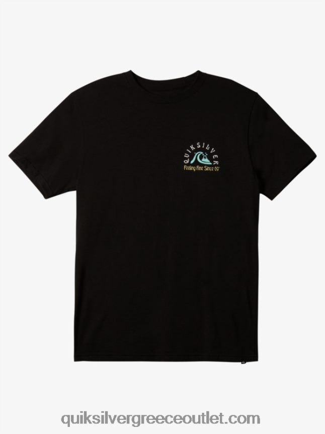 το αυθεντικό βαρέλι μπλουζάκι Quiksilver άνδρες 66LP841172 μαύρος