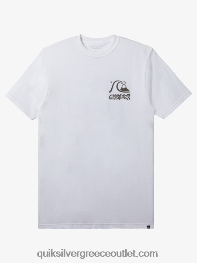μπλουζάκι διαδρομής διαφυγής Quiksilver άνδρες 66LP84120 άσπρο