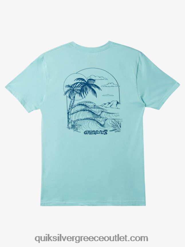μπλουζάκι διαδρομής διαφυγής Quiksilver άνδρες 66LP84121 μπλε άγγελος