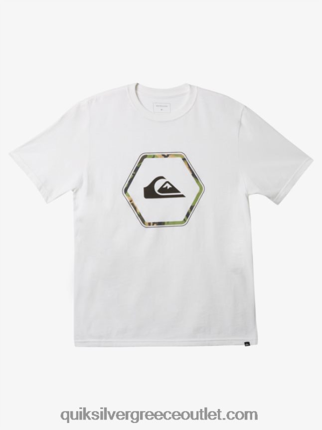 μπλουζάκι σε σχήματα Quiksilver άνδρες 66LP841235 άσπρο