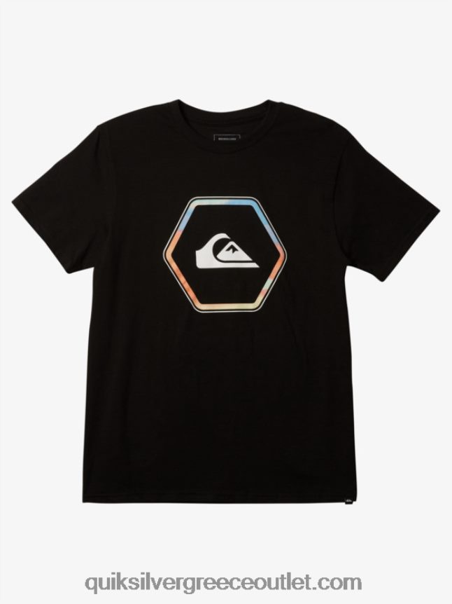 μπλουζάκι σε σχήματα Quiksilver άνδρες 66LP841238 μαύρος