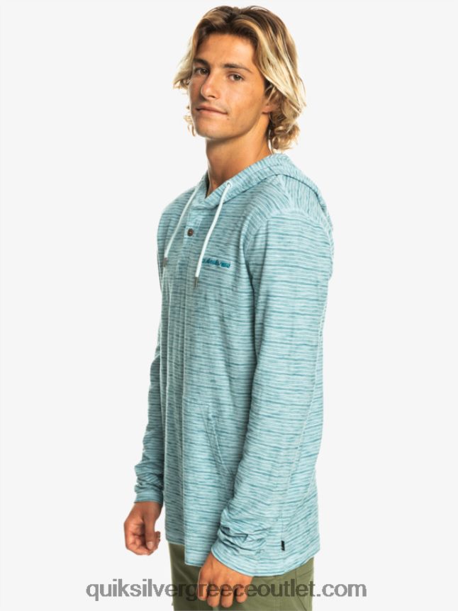 Κεντέν μακρυμάνικο μπλουζάκι με κουκούλα Quiksilver άνδρες 66LP841354 ουράνιο kentin