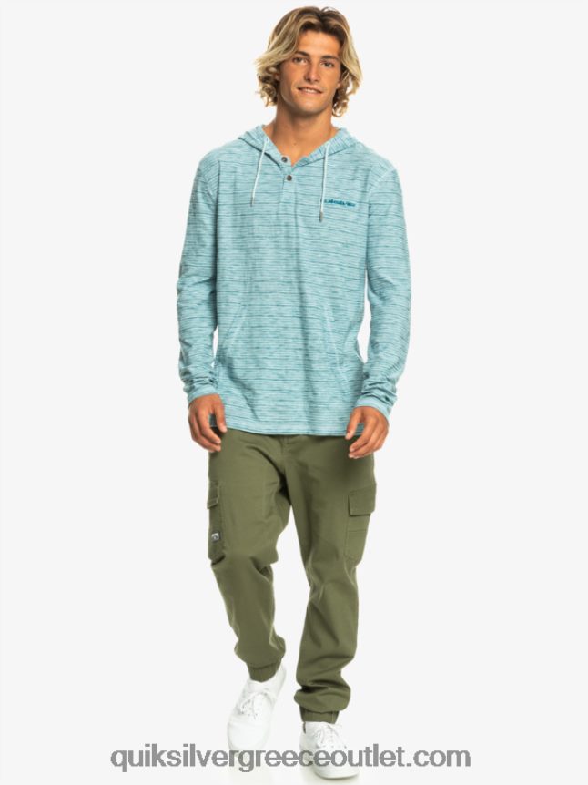 Κεντέν μακρυμάνικο μπλουζάκι με κουκούλα Quiksilver άνδρες 66LP841354 ουράνιο kentin