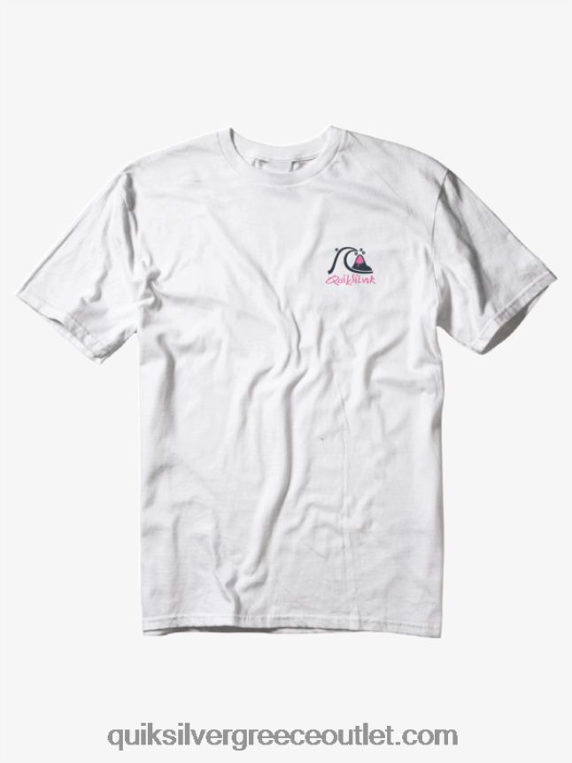μπλουζάκι επίδειξης σκιών Quiksilver άνδρες 66LP841394 αντίκα λευκό