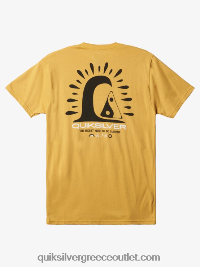 μπλουζάκι στην άκρη Quiksilver άνδρες 66LP841504 ώχρα