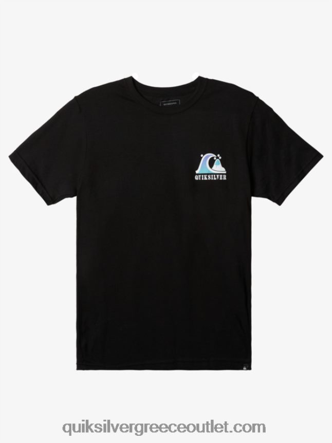 μπλουζάκι της στροφής του ποταμού Quiksilver άνδρες 66LP841517 μαύρος