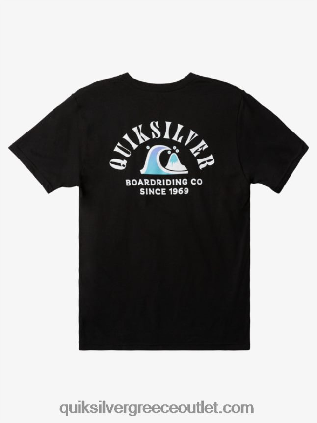 μπλουζάκι της στροφής του ποταμού Quiksilver άνδρες 66LP841517 μαύρος
