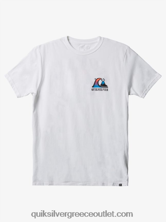 μπλουζάκι της στροφής του ποταμού Quiksilver άνδρες 66LP841518 άσπρο