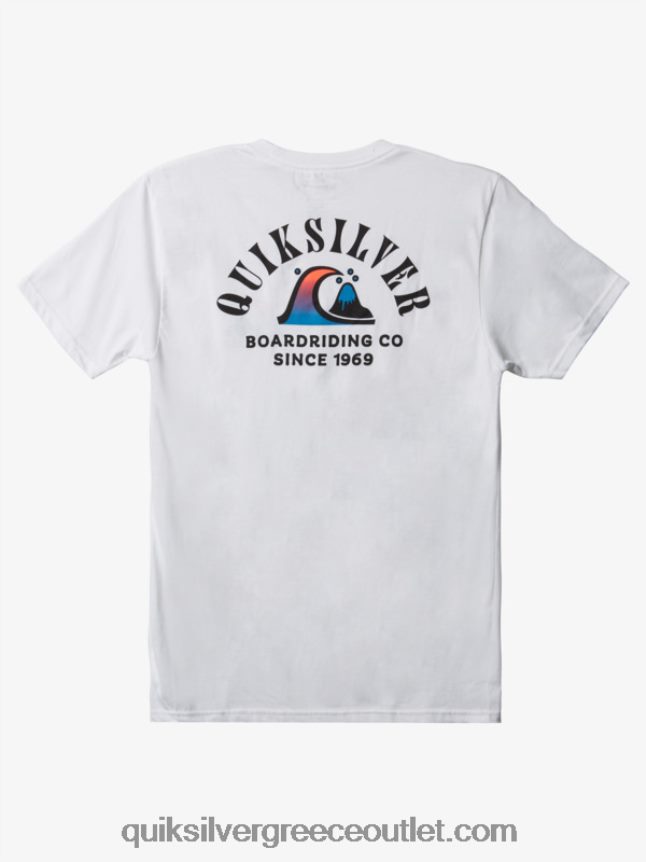 μπλουζάκι της στροφής του ποταμού Quiksilver άνδρες 66LP841518 άσπρο