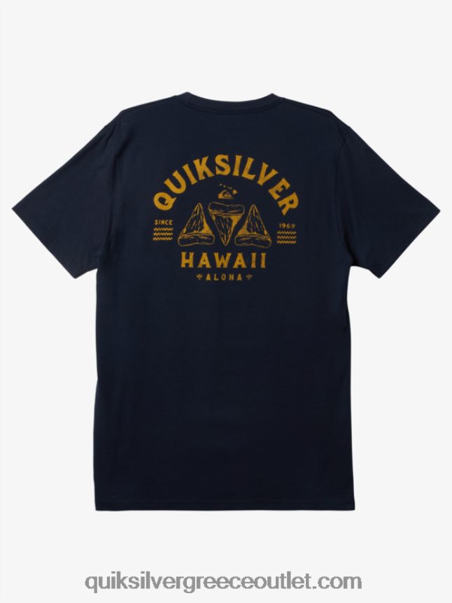 μπλουζάκι με ξυράφι της Χαβάης Quiksilver άνδρες 66LP84158 ναυτικό μπλέιζερ