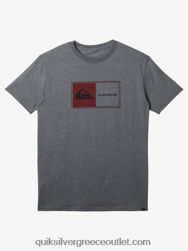μπλουζάκι κλειδώματος πυρήνα Quiksilver άνδρες 66LP84160 μέτρια γκρίζα ρείκι