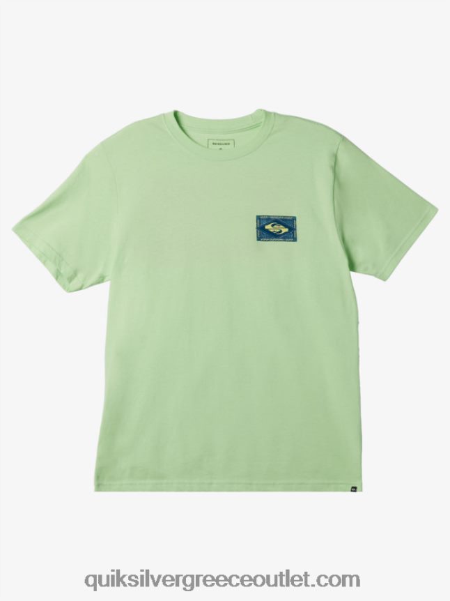 ζωντανό μπλουζάκι Quiksilver άνδρες 66LP84178 το πράσινο του παραδείσου