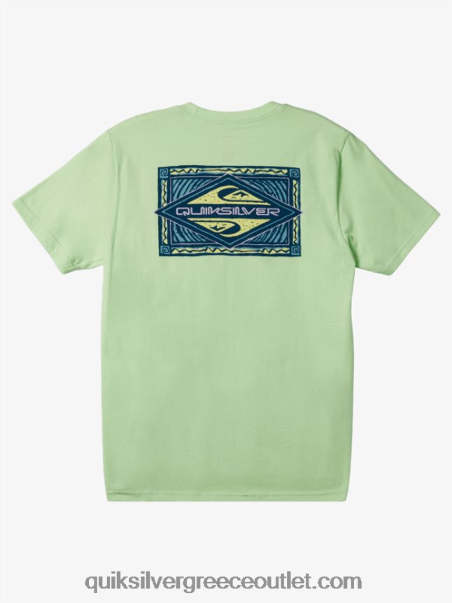 ζωντανό μπλουζάκι Quiksilver άνδρες 66LP84178 το πράσινο του παραδείσου