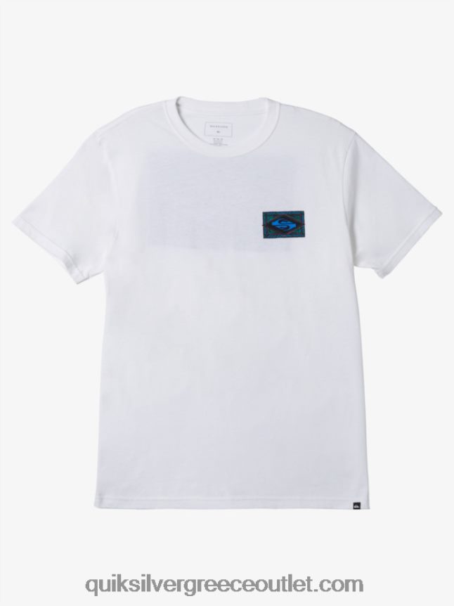 ζωντανό μπλουζάκι Quiksilver άνδρες 66LP84179 άσπρο