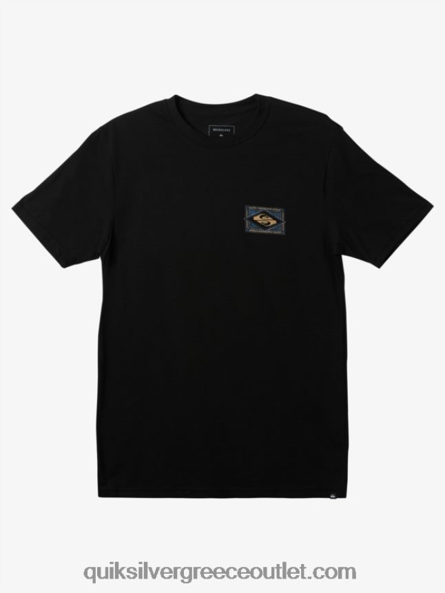 ζωντανό μπλουζάκι Quiksilver άνδρες 66LP84180 μαύρος