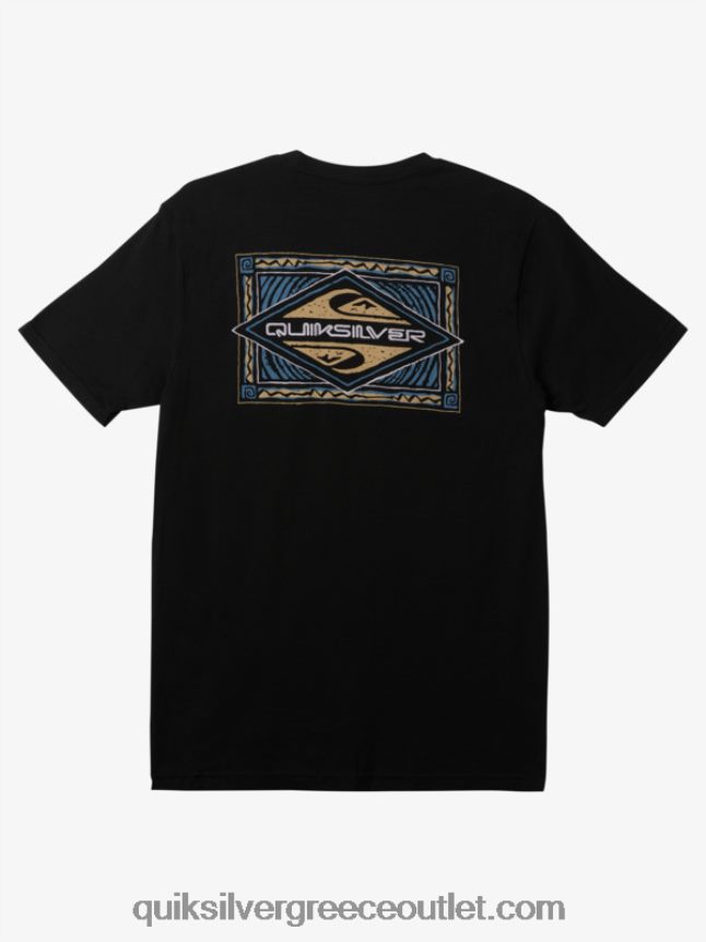 ζωντανό μπλουζάκι Quiksilver άνδρες 66LP84180 μαύρος