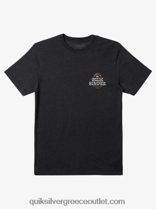 μπλουζάκι με κορνίζα Quiksilver άνδρες 66LP84183 κάρβουνο ρείκι