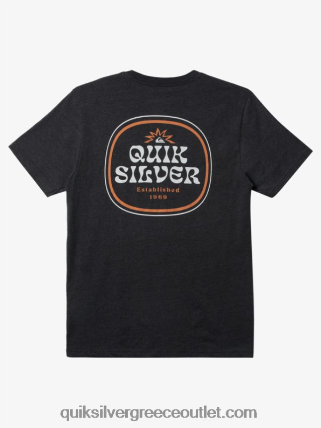 μπλουζάκι με κορνίζα Quiksilver άνδρες 66LP84183 κάρβουνο ρείκι