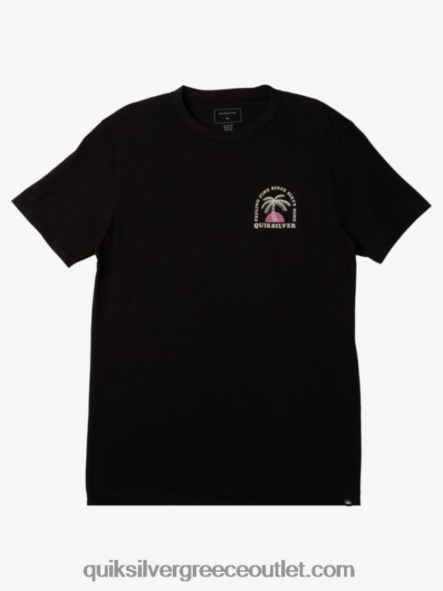 το κυματιστό μπλουζάκι Quiksilver άνδρες 66LP84187 μαύρος