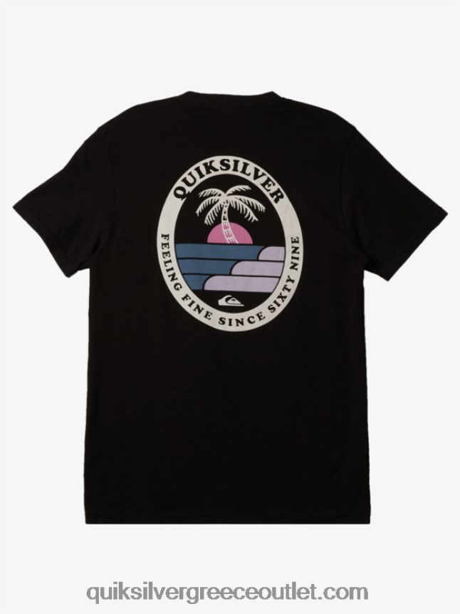 το κυματιστό μπλουζάκι Quiksilver άνδρες 66LP84187 μαύρος