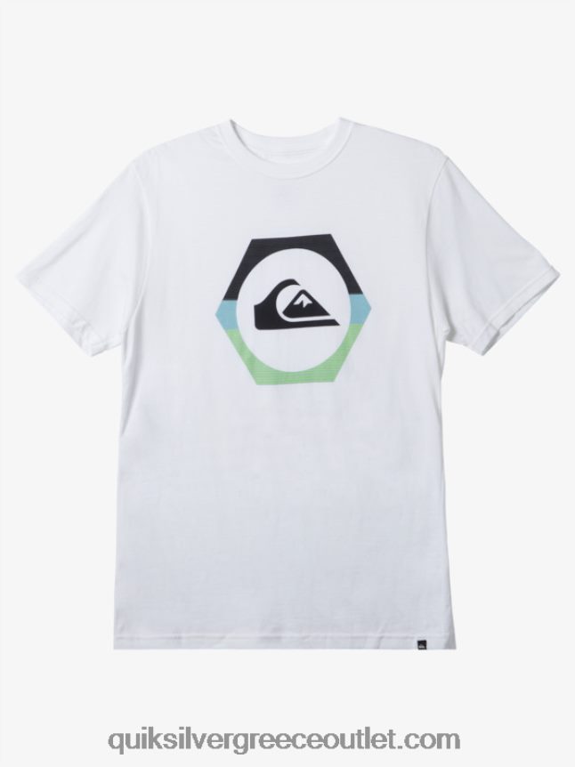 μπλουζάκι με μετατροπέα σχήματος Quiksilver άνδρες 66LP84227 άσπρο
