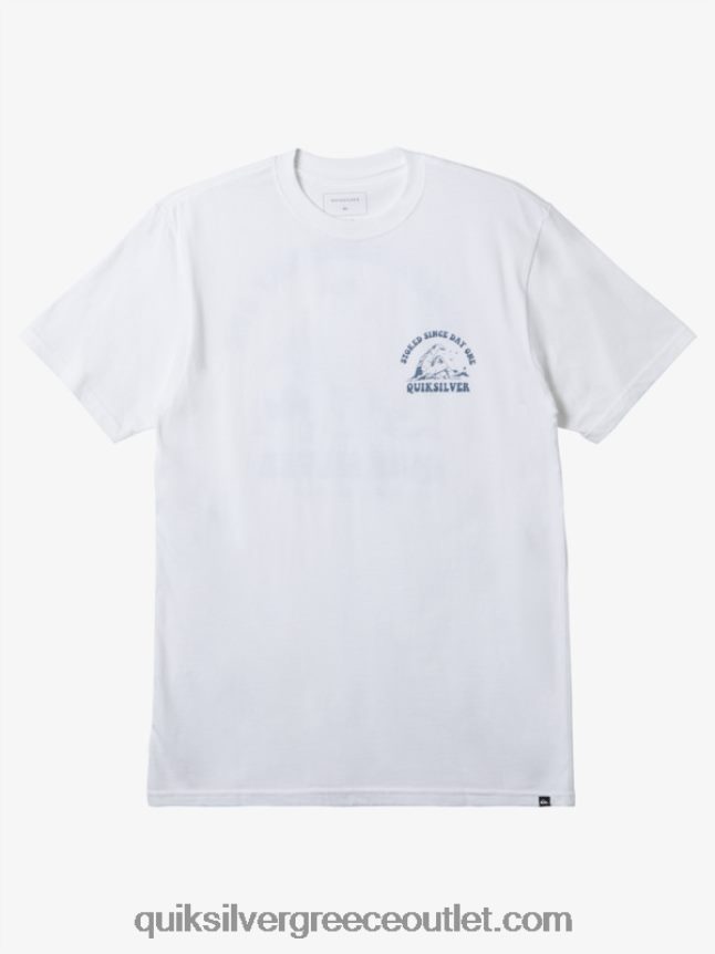 φουσκωμένο από την πρώτη μέρα μπλουζάκι Quiksilver άνδρες 66LP84230 άσπρο