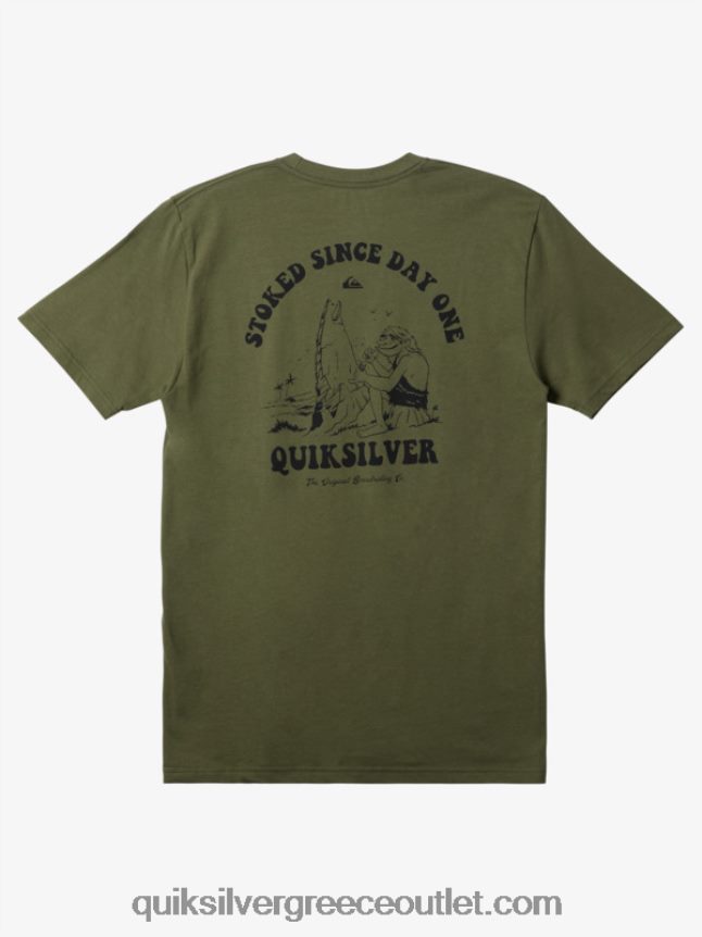 φουσκωμένο από την πρώτη μέρα μπλουζάκι Quiksilver άνδρες 66LP84231 τετράφυλλο τριφύλλι